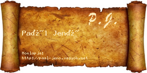Paál Jenő névjegykártya